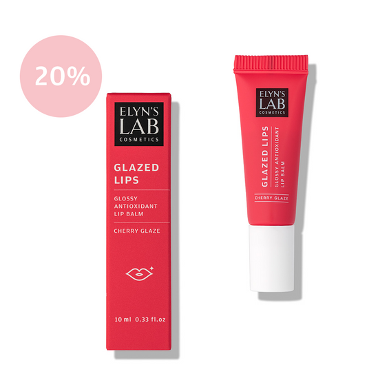 Glazed Lips Cherry Glossy Tinted Lip Balm with Vitamin E and Hyaluronic Acid