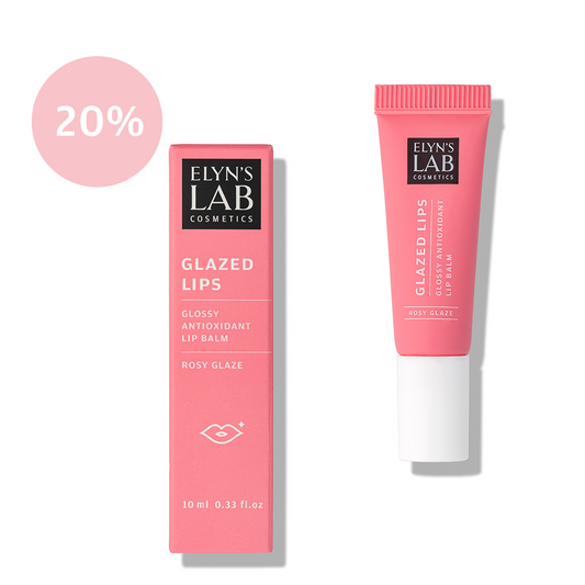 Glazed Lips Rosiger Glänzender Getönter Lippenbalsam mit Vitamin E und Hyaluronsäure